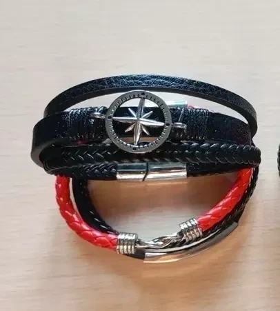 Lot de 3 Bracelets Premium - Cuir Synthétique - Fermoir de Sécurité – photo 2